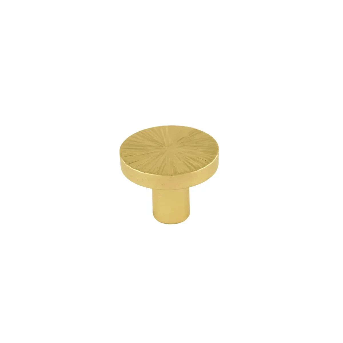 Hammered Sunburst Brass Cabinet Knob | Solid Brass Knob
