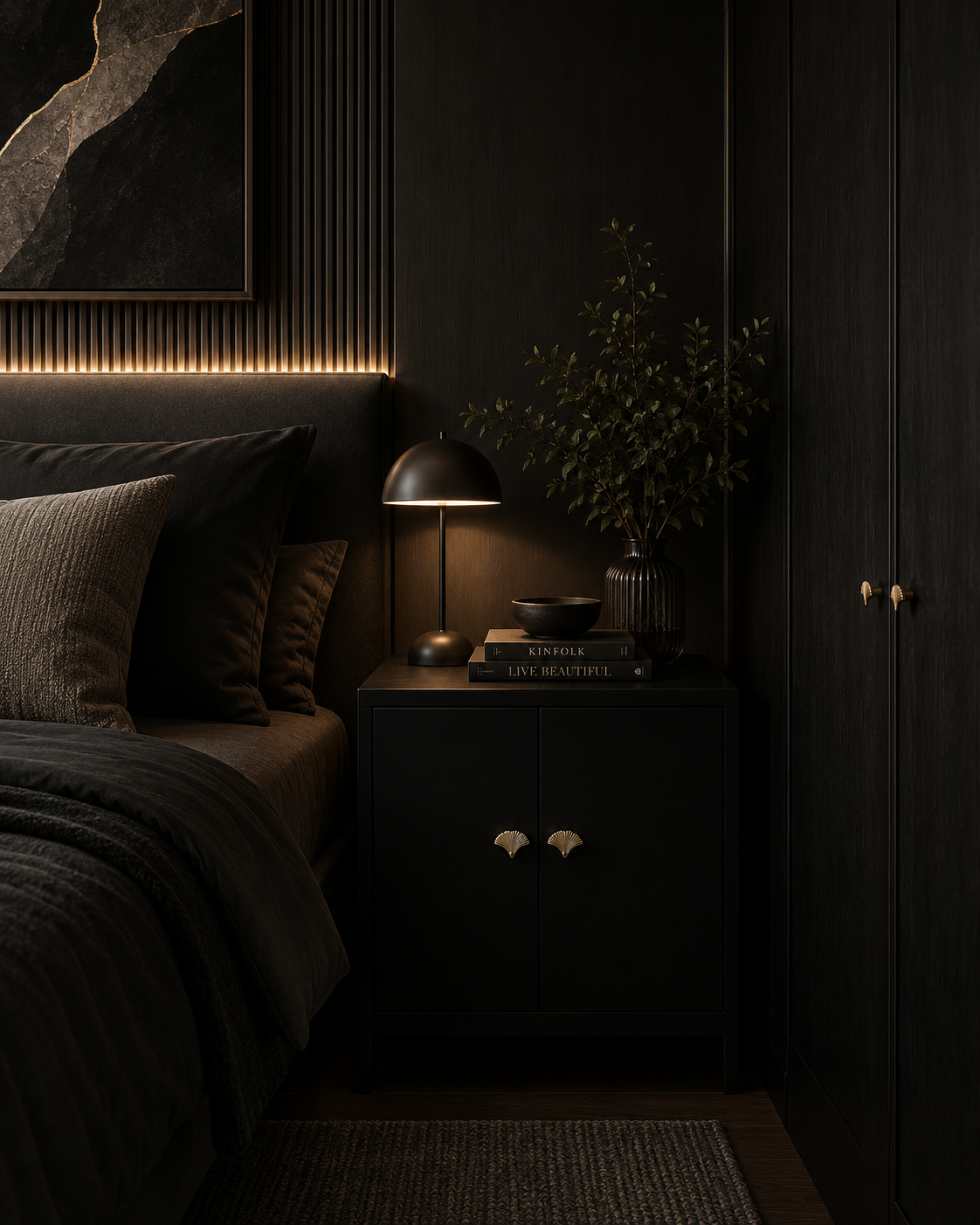 Ginkgo Leaf Solid Brass Cabinet Knob | Glossy Gold
