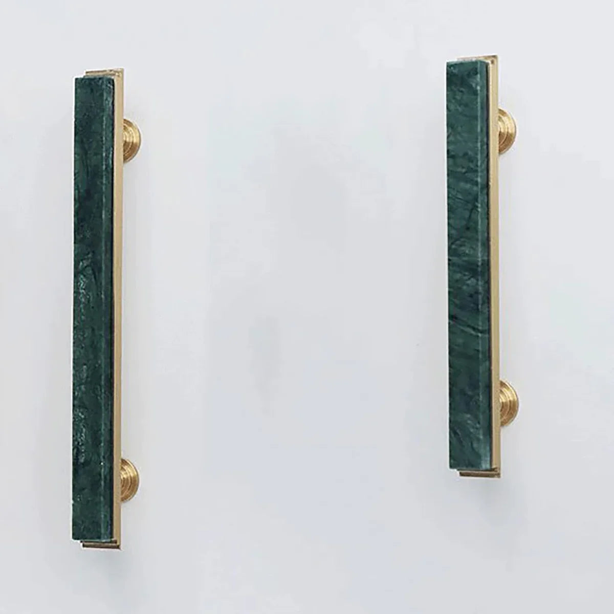 Fuji White Marble & Brass Handle | Luxury Cabinet Handle India