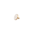 Brass Essence mother of pearl and brass round cabinet knob with a polished finish, ideal for furniture hardware.