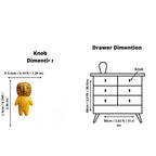 Lion Ceramic Cabinet Knob | Kids Room Knob | Brass Essence