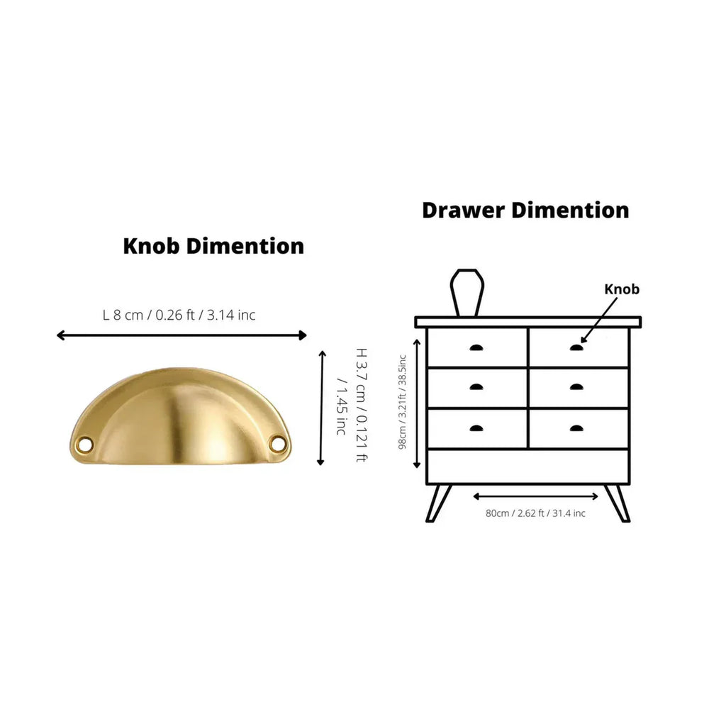 Classic Solid Brass Shell Pull Handle | Brass Essence India