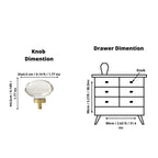 Classic Crystal Cabinet Knob | Luxury Crystal Brass Cabinet Knob