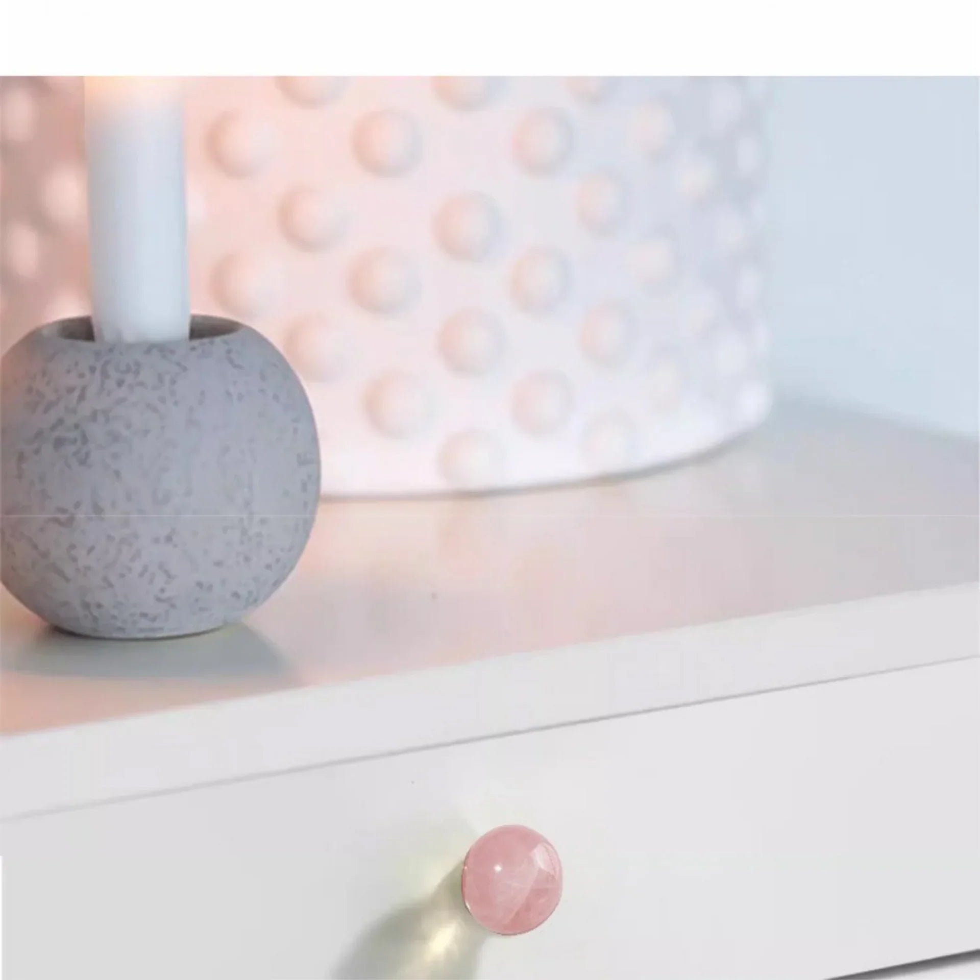 Natural Crystal Ball Brass Cabinet Knob | Luxury Crystal Knob