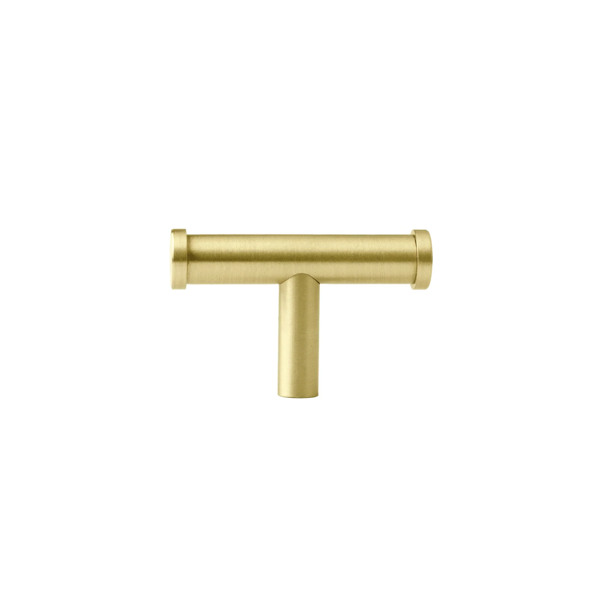 Brass Essence Euro Bar Solid Brass Cabinet Pull from collection, featuring sleek cylindrical design and polished brass finish.