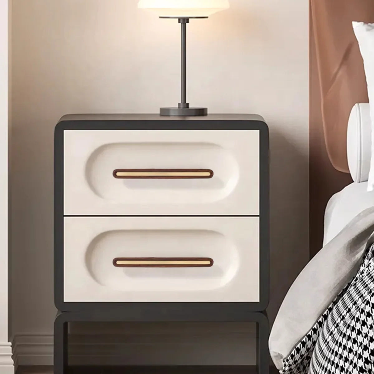 Brushed brass and Wenge wood handle by Brass Essence, showing a sleek, modern design with wood grain and brushed metal finish.