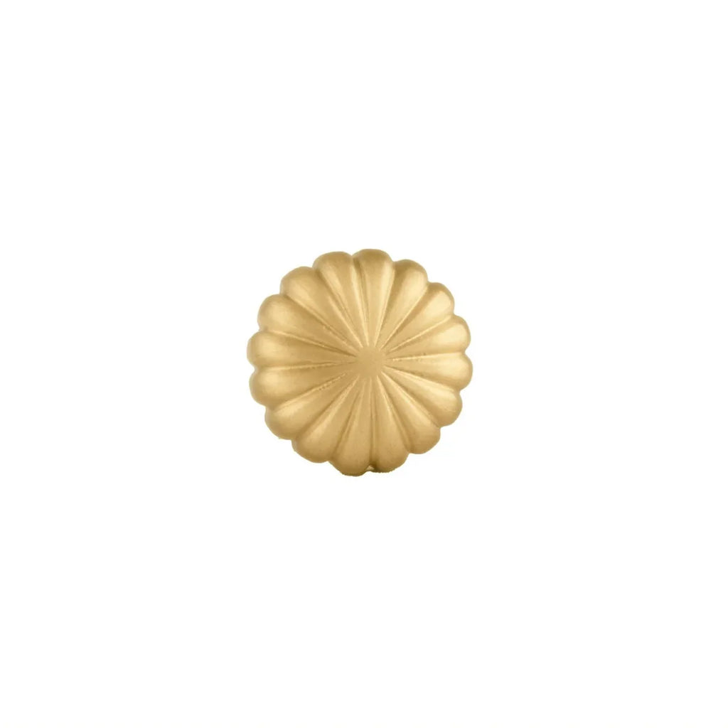 Fluted Pumpkin Brass Cabinet Knob | Brass Essence India
