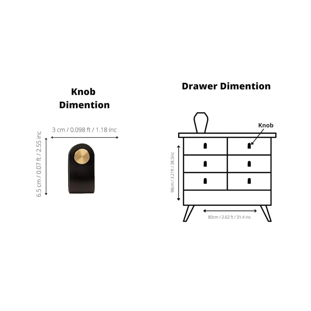 Leather & Brass Strap Cabinet Pulls | Premium Leather Handles