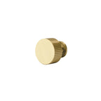 Linear Knurled Brass Cabinet Knob – product view – Brass Essence