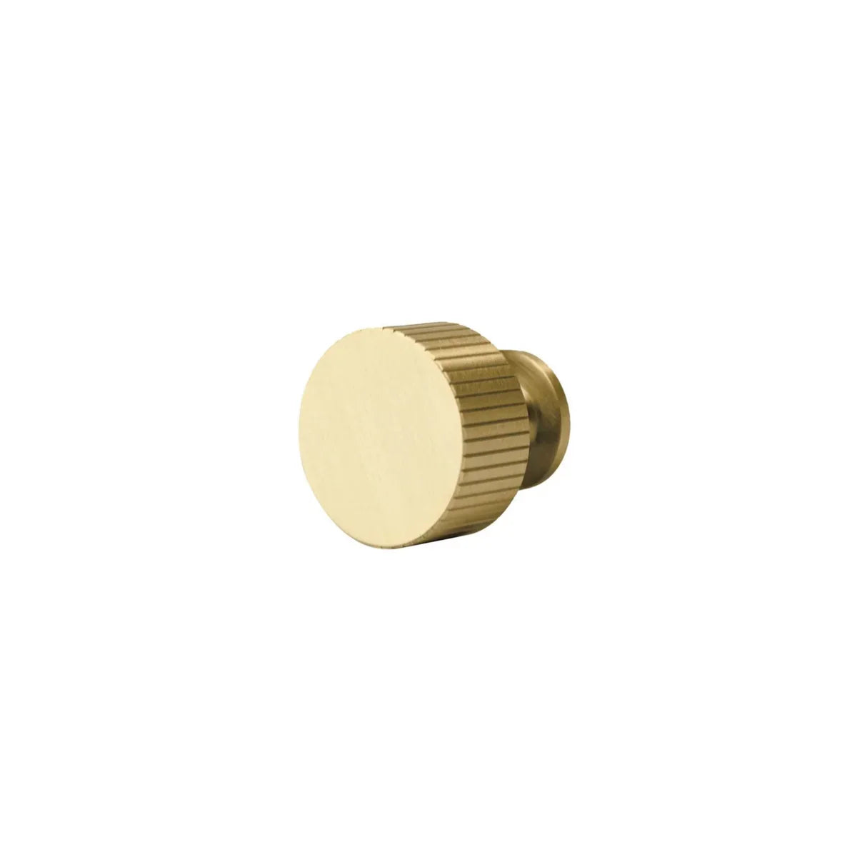 Linear Knurled Brass Cabinet Knob | Brass Essence India