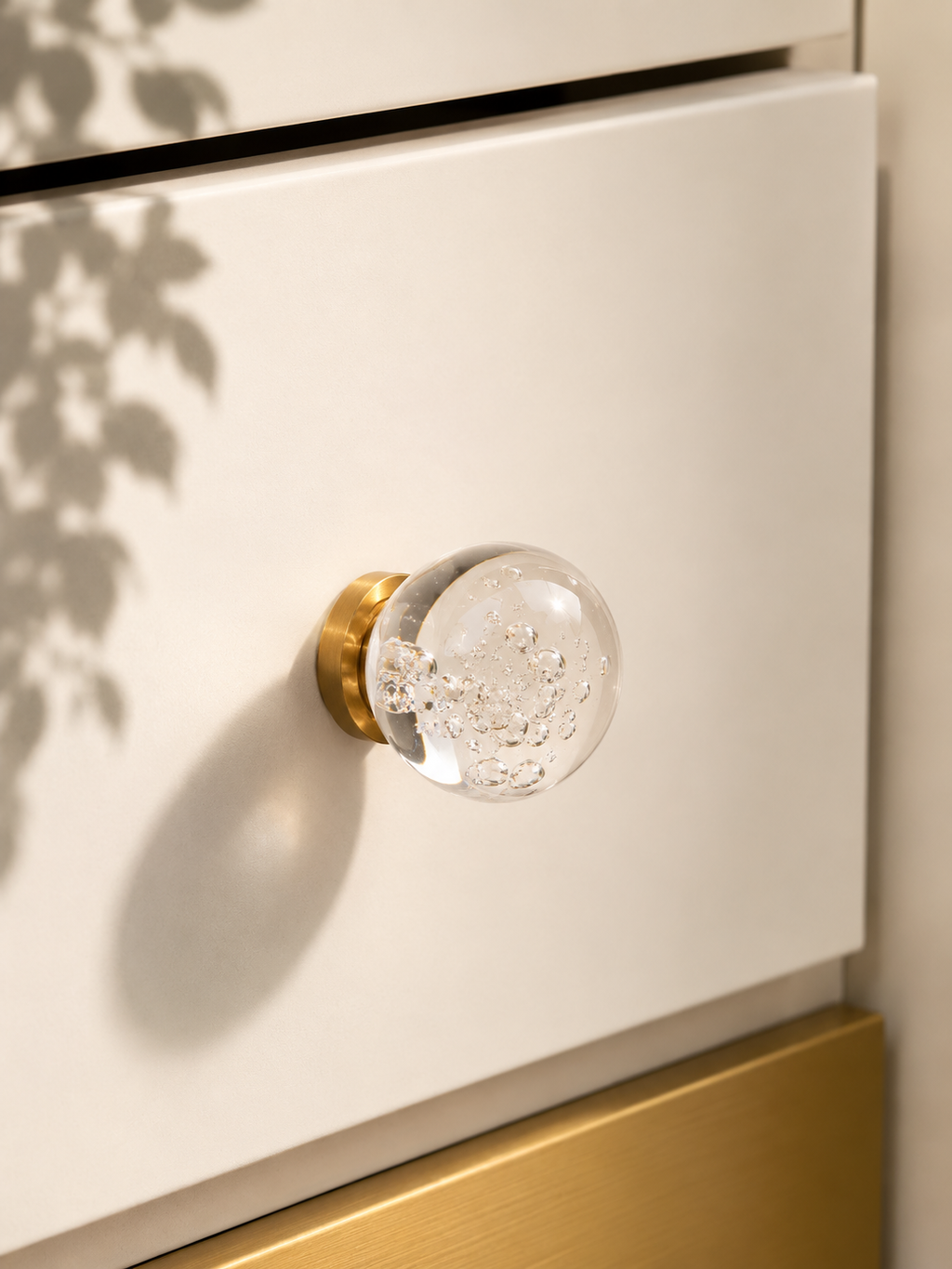 Moon Orb Crystal Cabinet Knob | Acrylic & Natural Crystal Knob