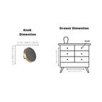 Brushed Brass & Leather Cabinet Knob – product view – Brass Essence