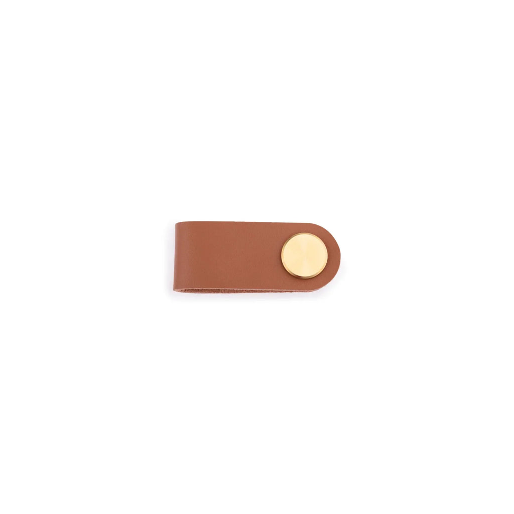 Leather & Brass Strap Cabinet Pulls | Premium Leather Handles