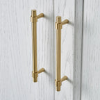 Naveena Signature Solid Brass Cabinet Handles – product view – Brass Essence