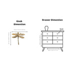 Dragonfly Solid Brass Cabinet Pull – product view – Brass Essence