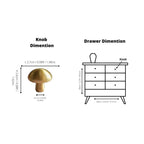Mushroom Solid Brass Cabinet Knob – product view – Brass Essence