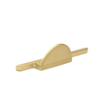 Brass Essence Hemi Cycle Zinc Half-Circle Pull handle with a smooth, polished zinc finish and ergonomic design for furniture use