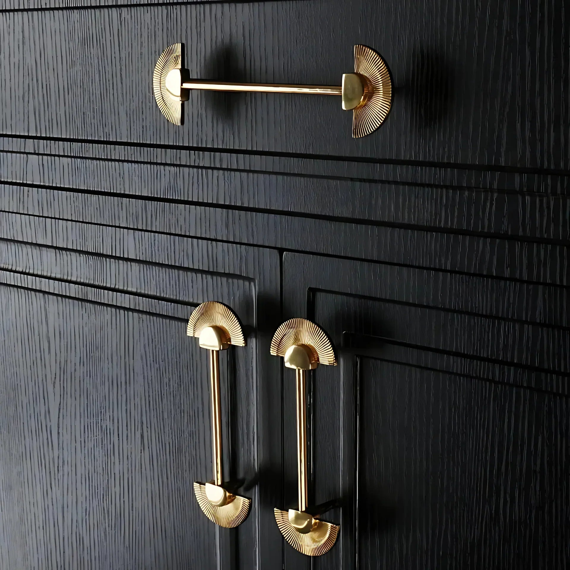 Scallop Royale Brass Collection | Solid Brass Cabinet & Wardrobe Handles