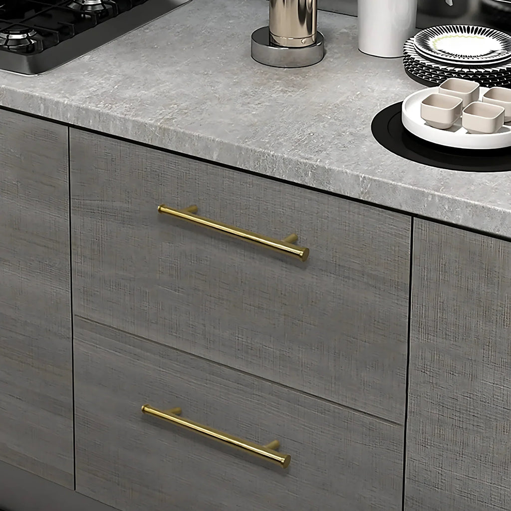 Euro Bar Solid Brass Cabinet Handles | Luxury Kitchen Handles