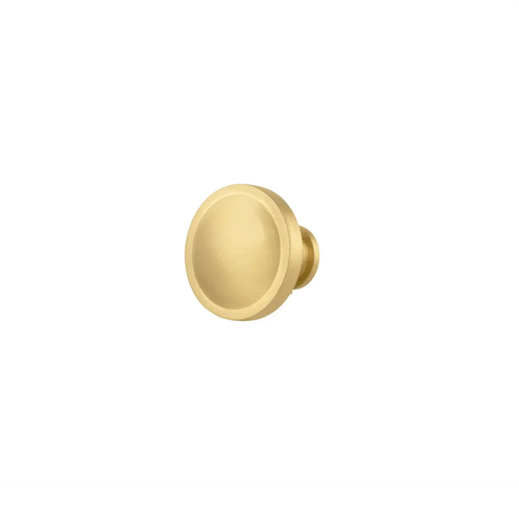 Krisha Solid Brass Round Cabinet Knob | Brass Essence