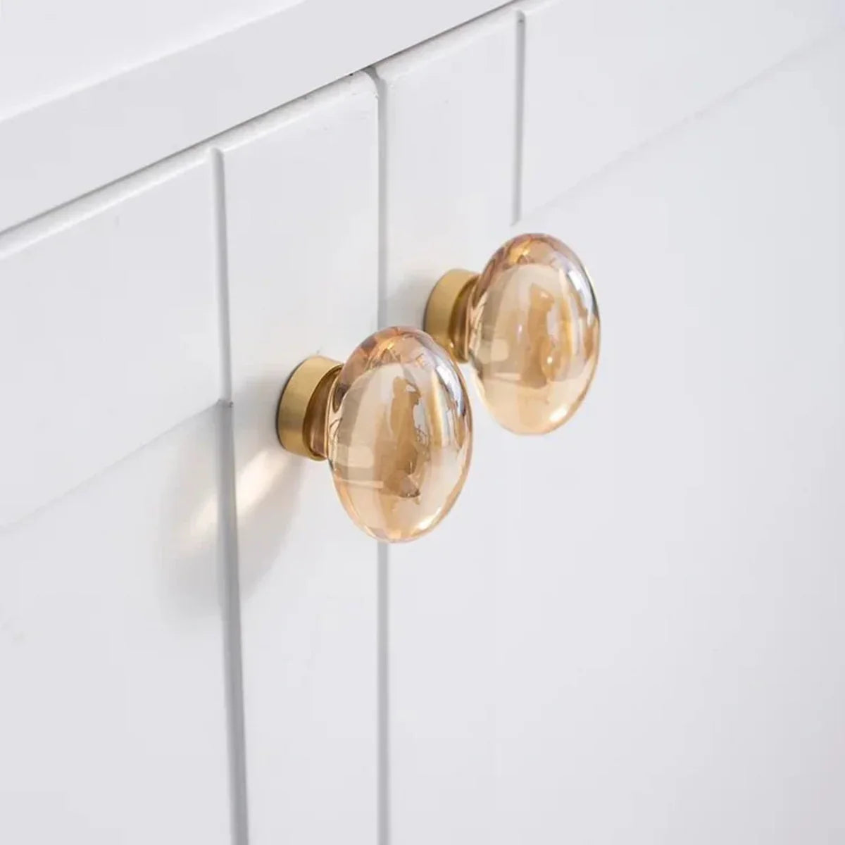 Classic Crystal Cabinet Knob | Luxury Crystal Brass Cabinet Knob