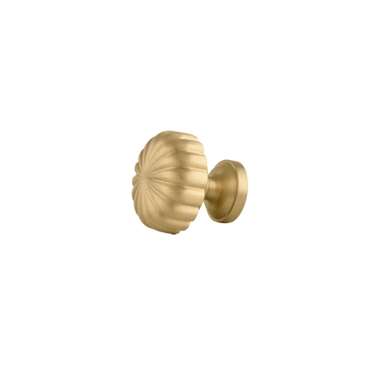 Fluted Pumpkin Brass Cabinet Knob | Brass Essence India