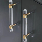 Lumiera Clear Acrylic & Brass Handle Collection