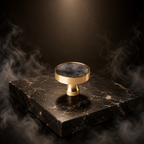 Prisma Acrylic & Brass Disc Cabinet Knob | Luxury Cabinet Hardware India
