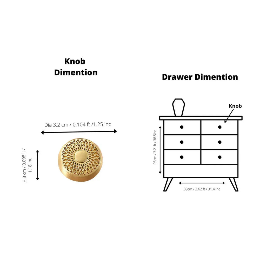 Mahi Amerock Brass Cabinet Knob | Solid Brass | Brass Essence