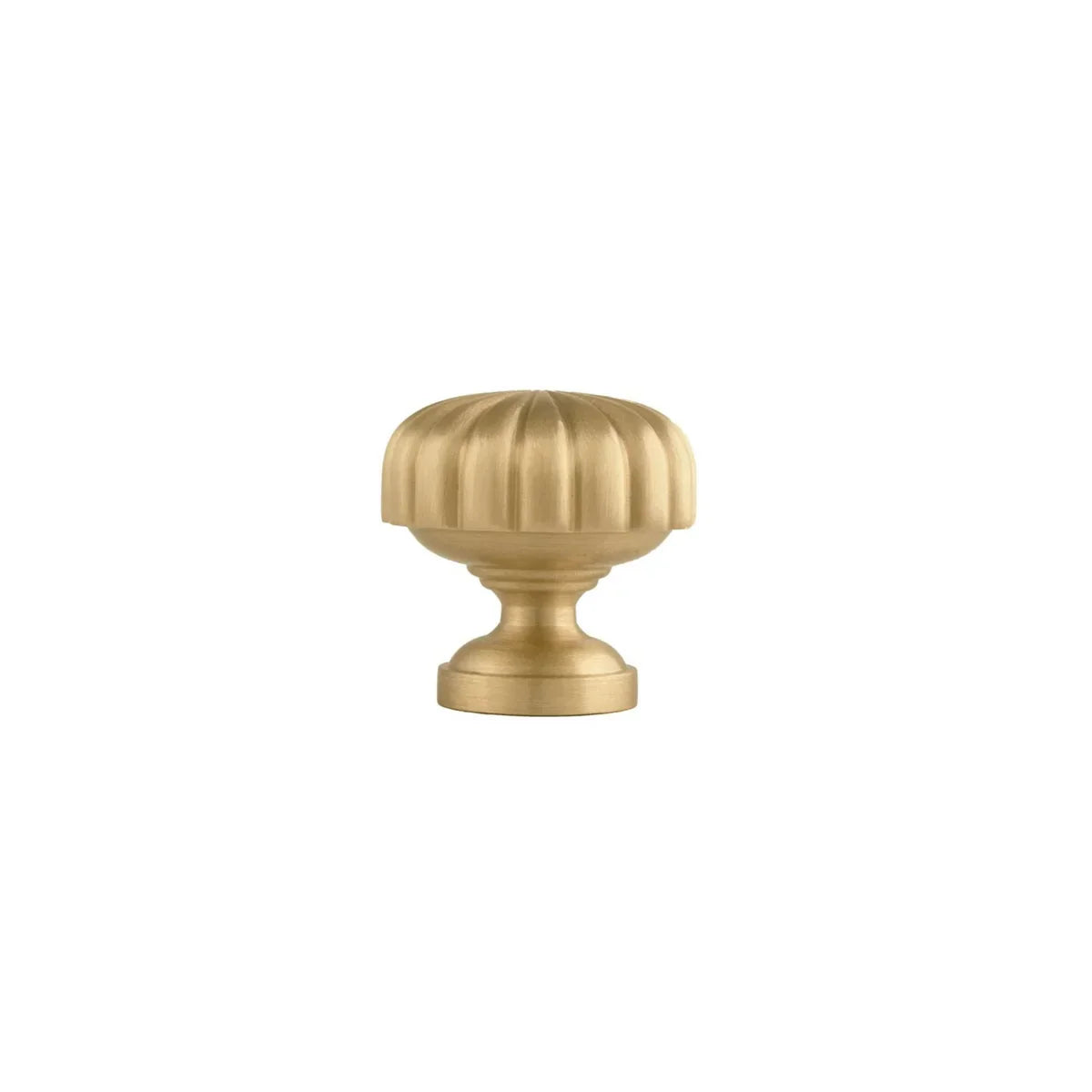 Fluted Pumpkin Brass Cabinet Knob | Brass Essence India