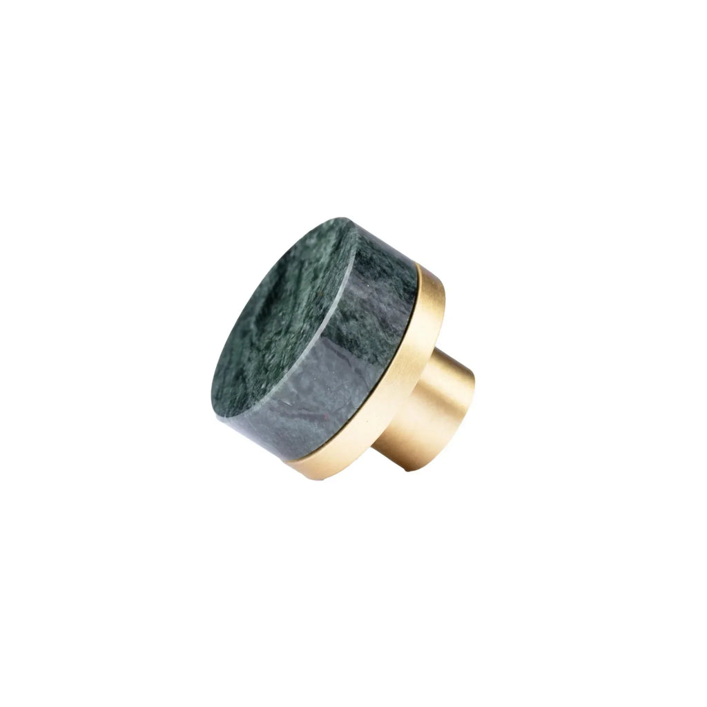 Karish Marble & Brass Cabinet Knob | Luxury Marble Cabinet Knob