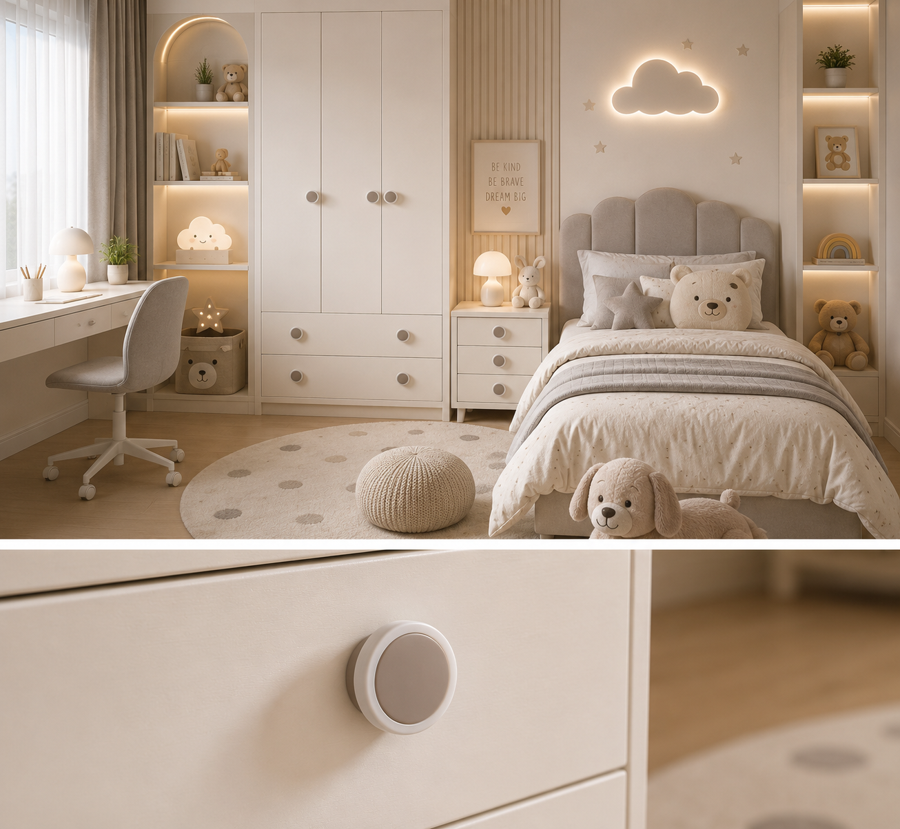 Soft-Touch Silicone Kids Cabinet Knob | Kids Furniture Knobs