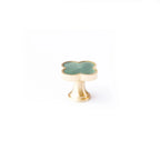 Clover Acrylic Brass Cabinet Knob | Brass Essence India