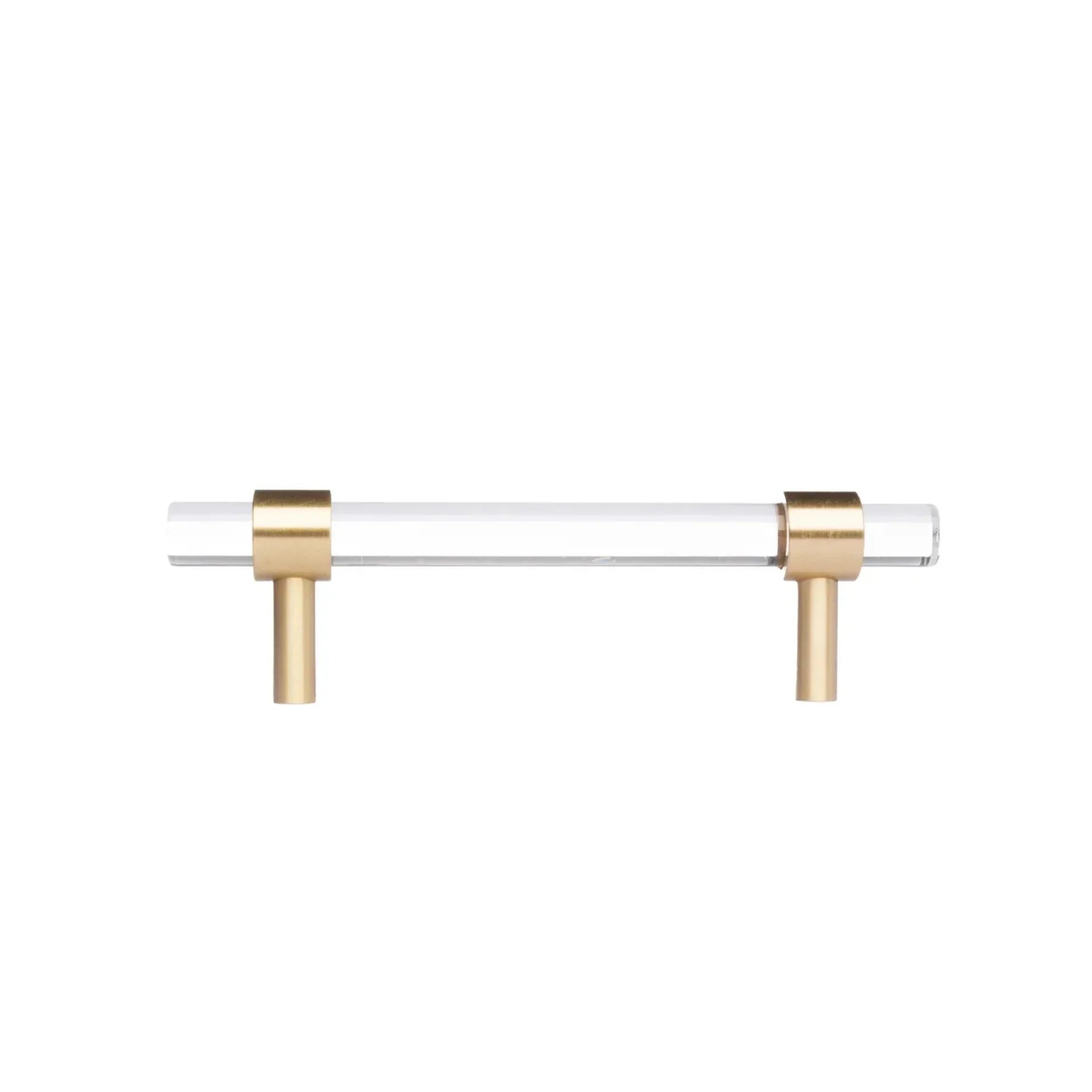 Lumiera Clear Acrylic & Brass Handle Collection