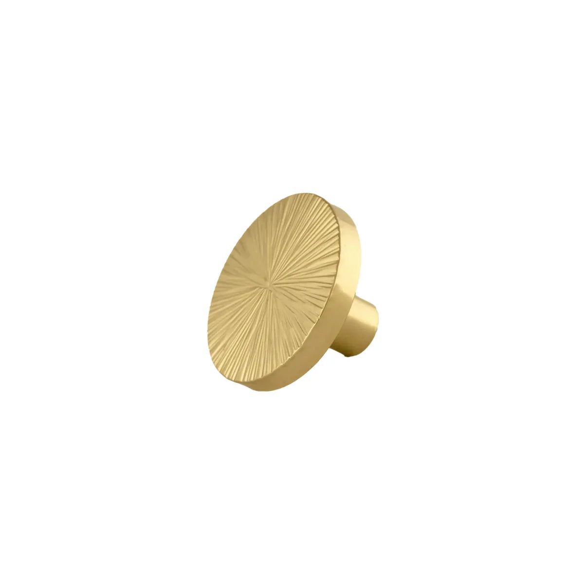 Hammered Sunburst Brass Cabinet Knob | Solid Brass Knob