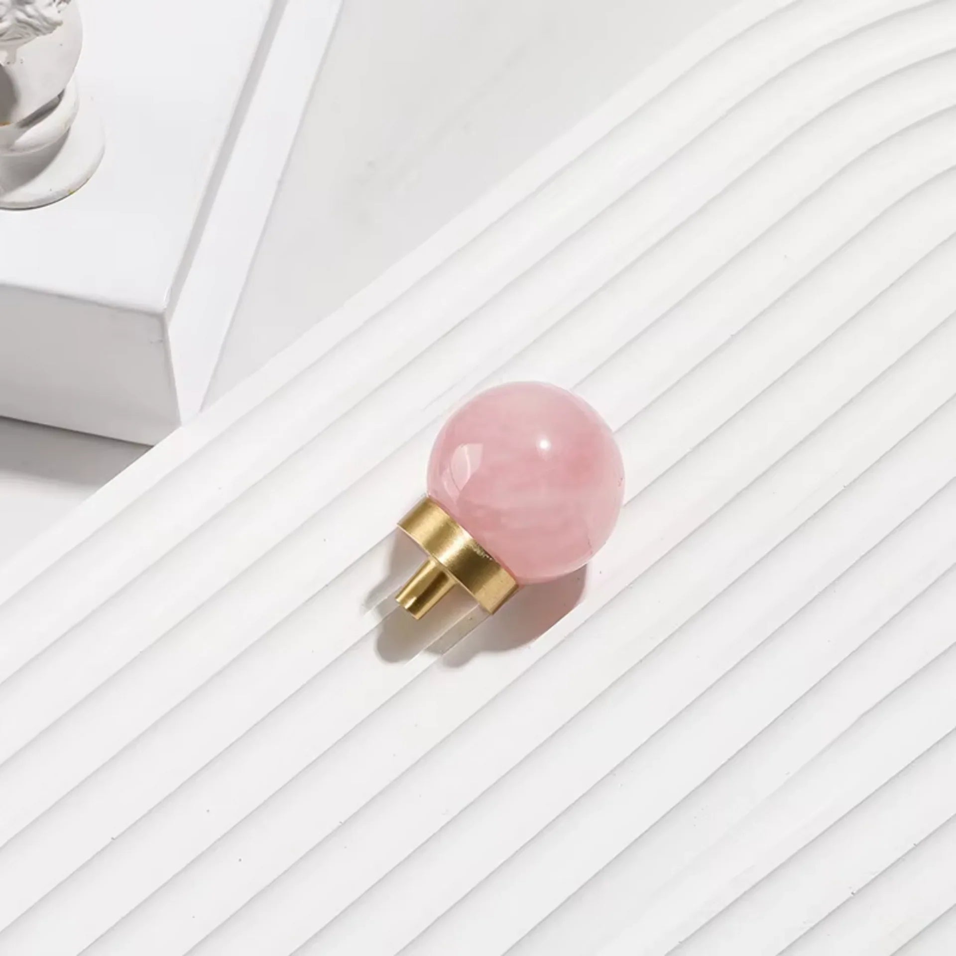 Natural Crystal Ball Brass Cabinet Knob | Luxury Crystal Knob