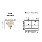 Classic Crystal Cabinet Knob | Luxury Crystal Brass Cabinet Knob