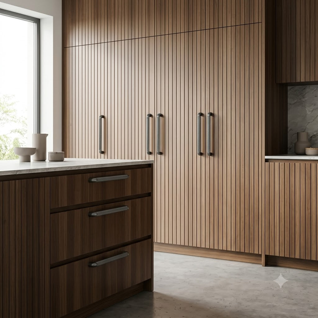 Textured Bar & Knob Handle Set – Modern Industrial Design 7