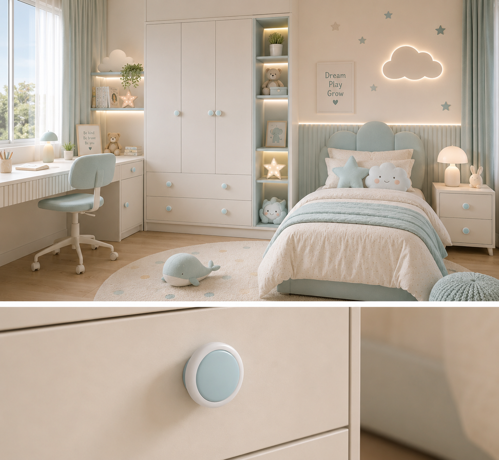 Soft-Touch Silicone Kids Cabinet Knob | Kids Furniture Knobs