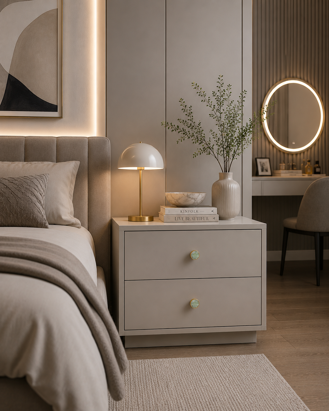 Prisma Acrylic & Brass Disc Cabinet Knob | Luxury Cabinet Hardware India