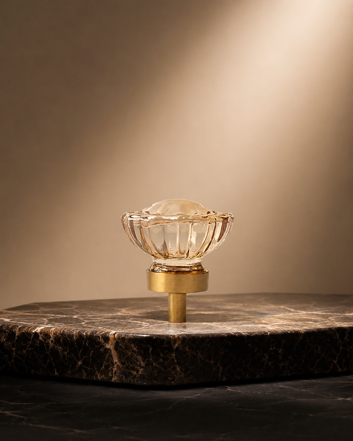 Diamond Faceted Crystal Cabinet Knob | Luxury Crystal Knob