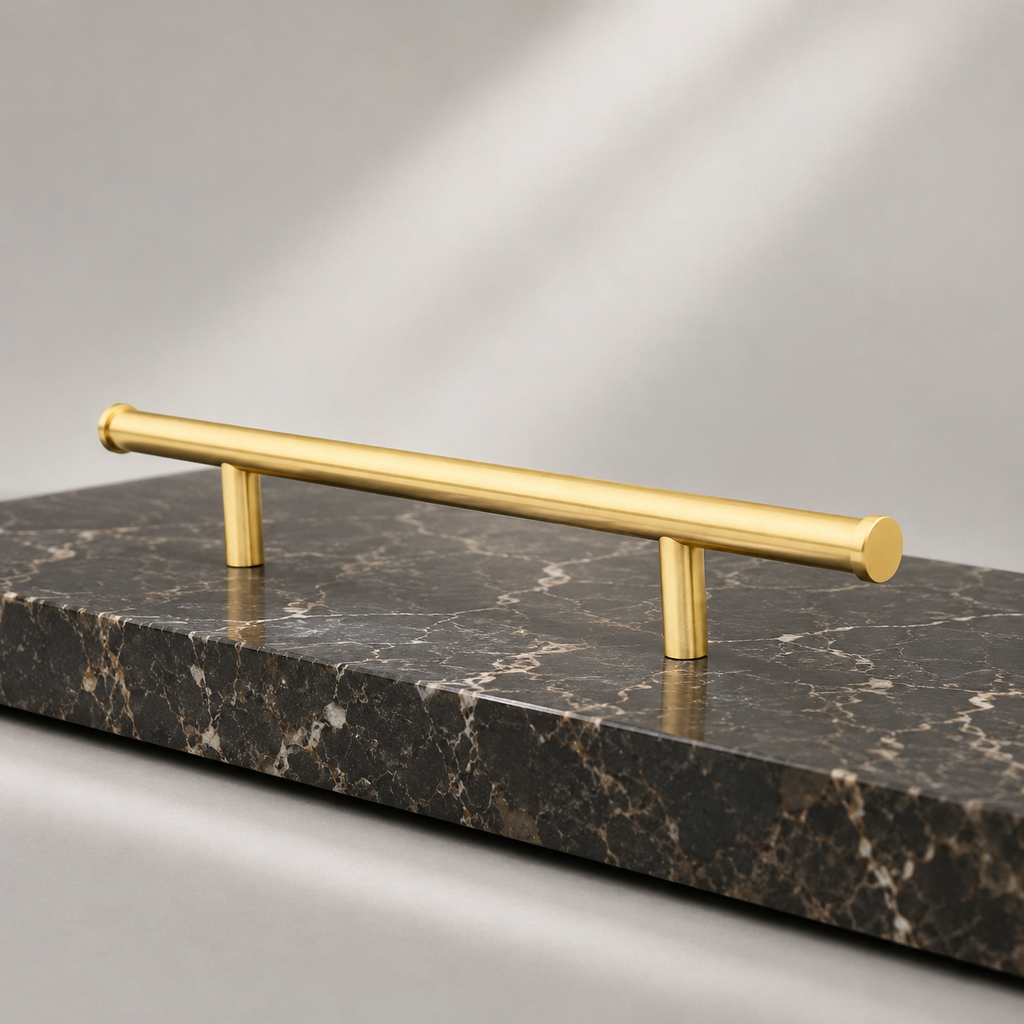 Euro Bar Solid Brass Cabinet Handles | Luxury Kitchen Handles
