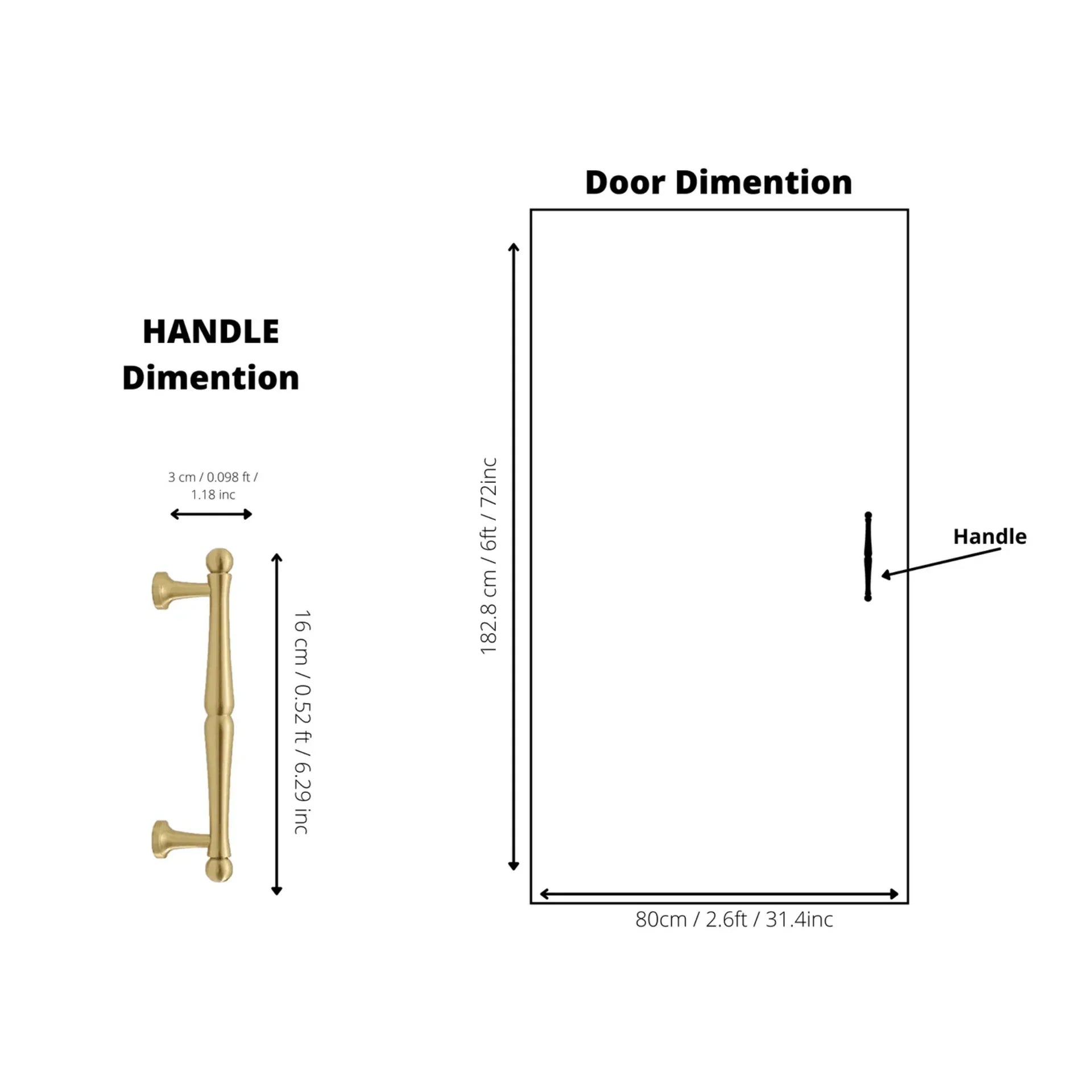 Nishilia Heritage Brass Collection | Solid Brass Cabinet & Wardrobe Handles
