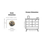 Prisma Acrylic & Brass Disc Cabinet Knob | Luxury Cabinet Hardware India
