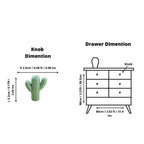 Ceramic Cactus Kids Cabinet Knob | Brass Essence