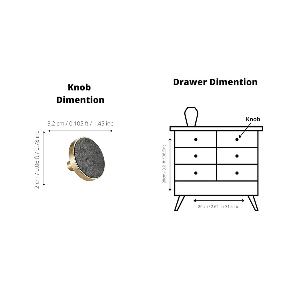 Brass Essence brushed brass and leather round handle with sleek design, ideal for furniture or cabinetry accent.