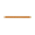 Natural wood and brass T-bar handle from Brass Essence collection, showcasing sleek design and high-quality materials.