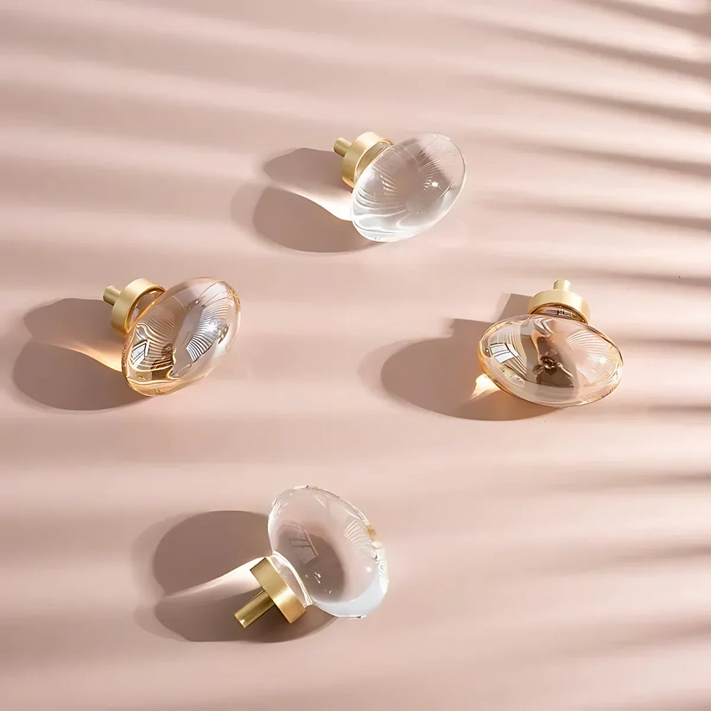 Classic Crystal Cabinet Knob | Luxury Crystal Brass Cabinet Knob