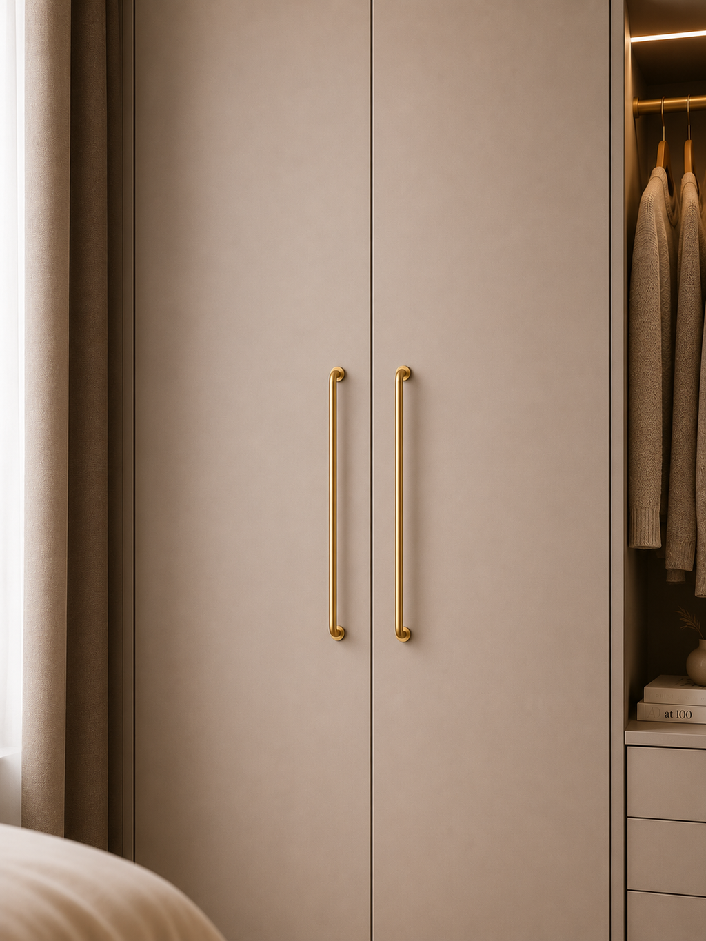 Arcora Curved Brass Collection | Solid Brass Cabinet Handles