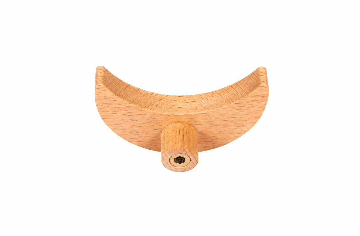 Crescent Moon Wooden Knob for Wardrobes & Drawers
